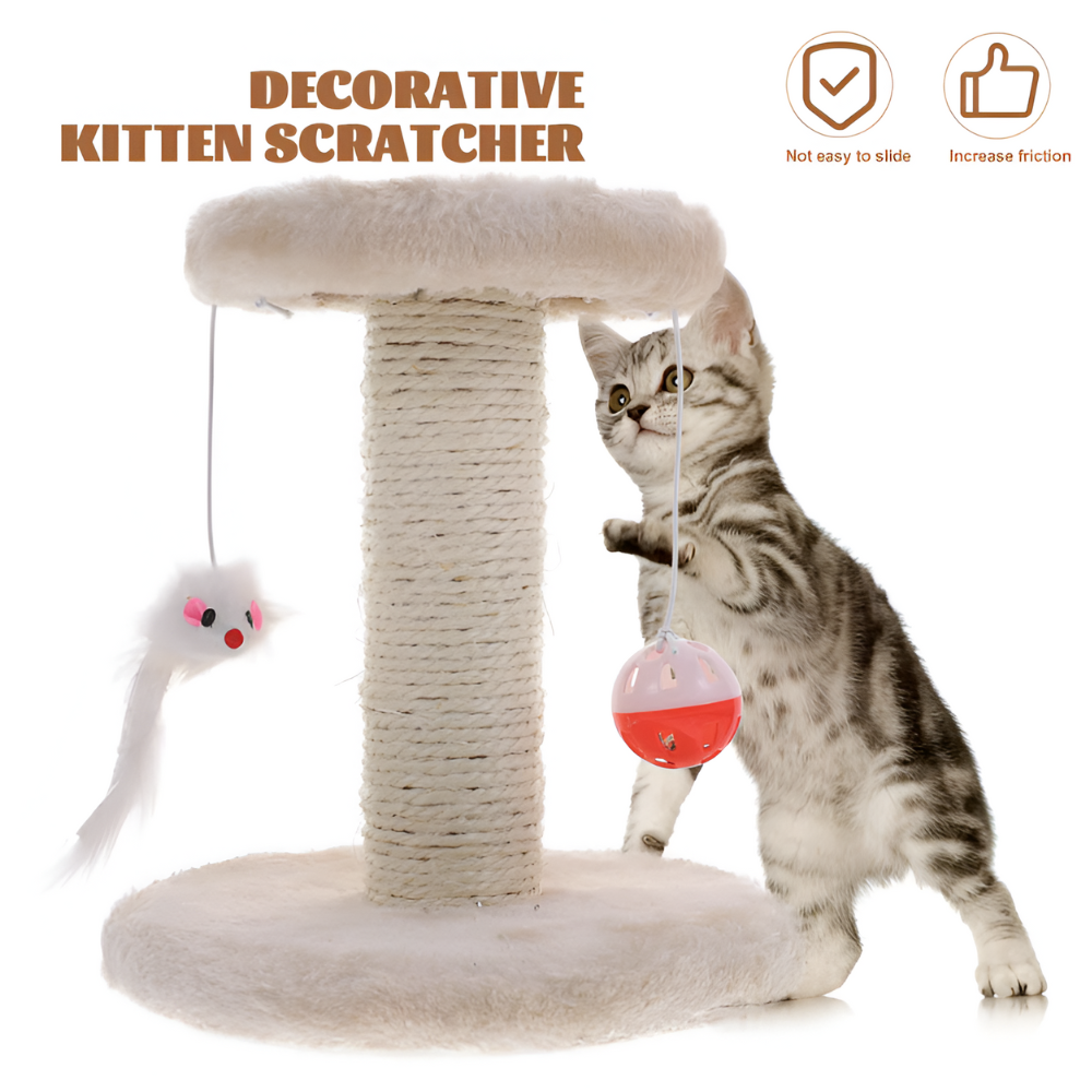 Decorative cat scratching post best sale